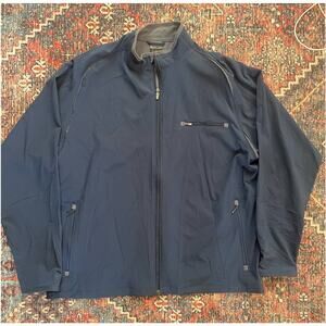 NIKE Men's Blue Gray Full Zip Athletic Golf Track Jacket XL, 124776